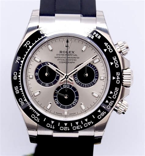 rolex daytona white gold white face|Rolex daytona 18k white gold.